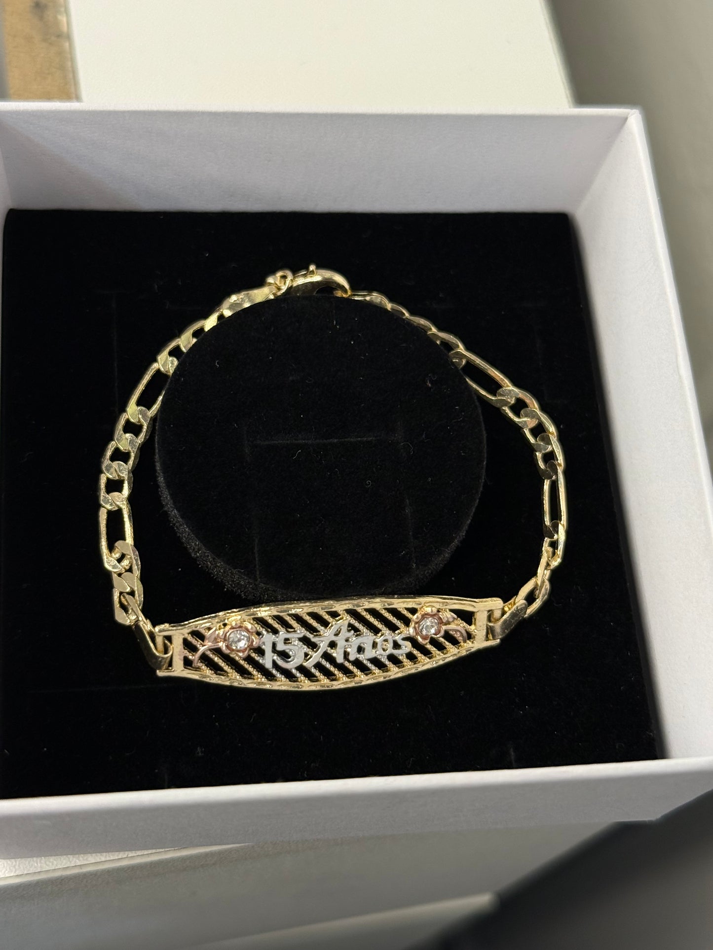 “ 15 Años “ gold plated bracelet