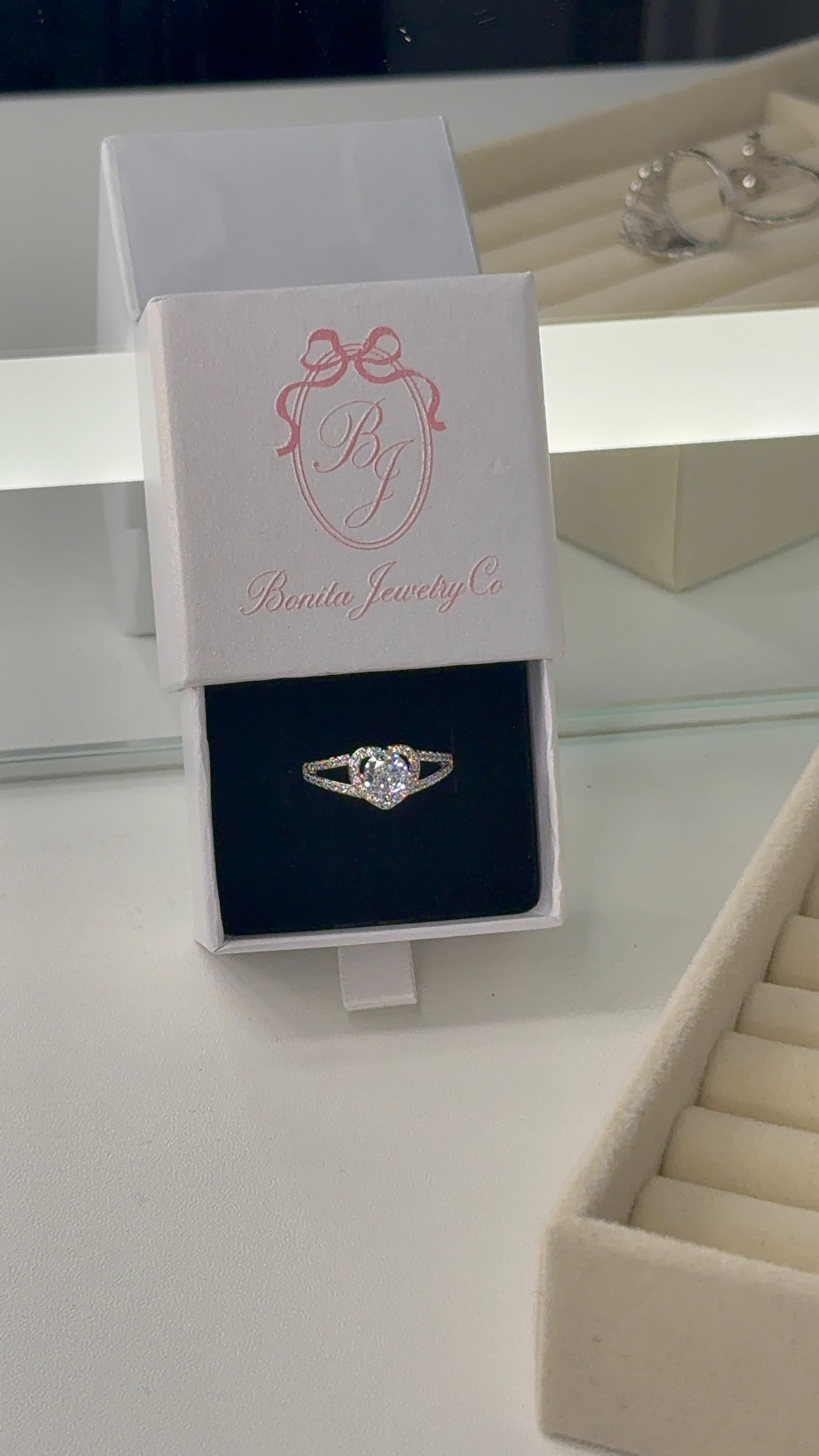 Silver heart ring size 7