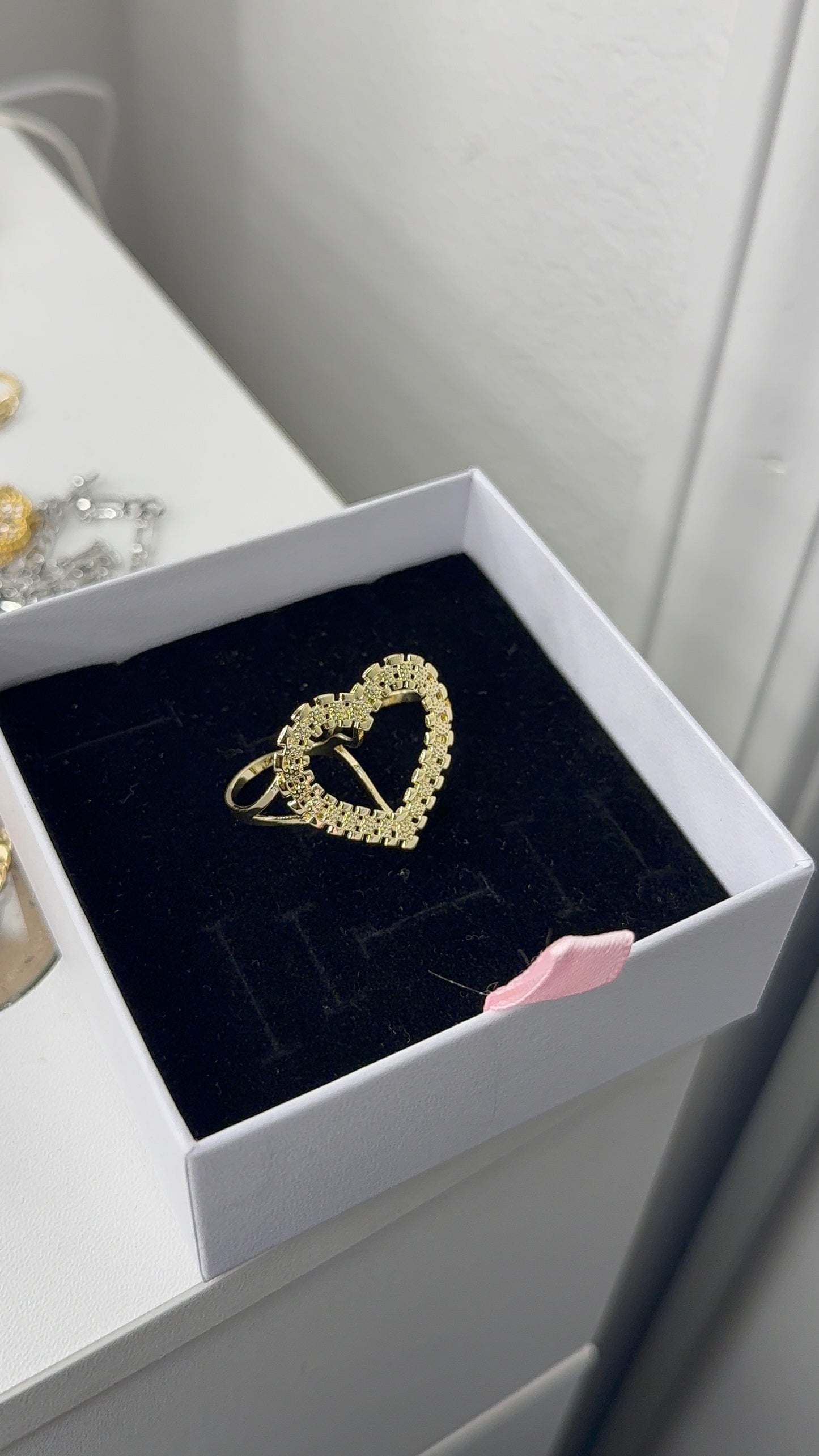 Nugget heart ring size 6