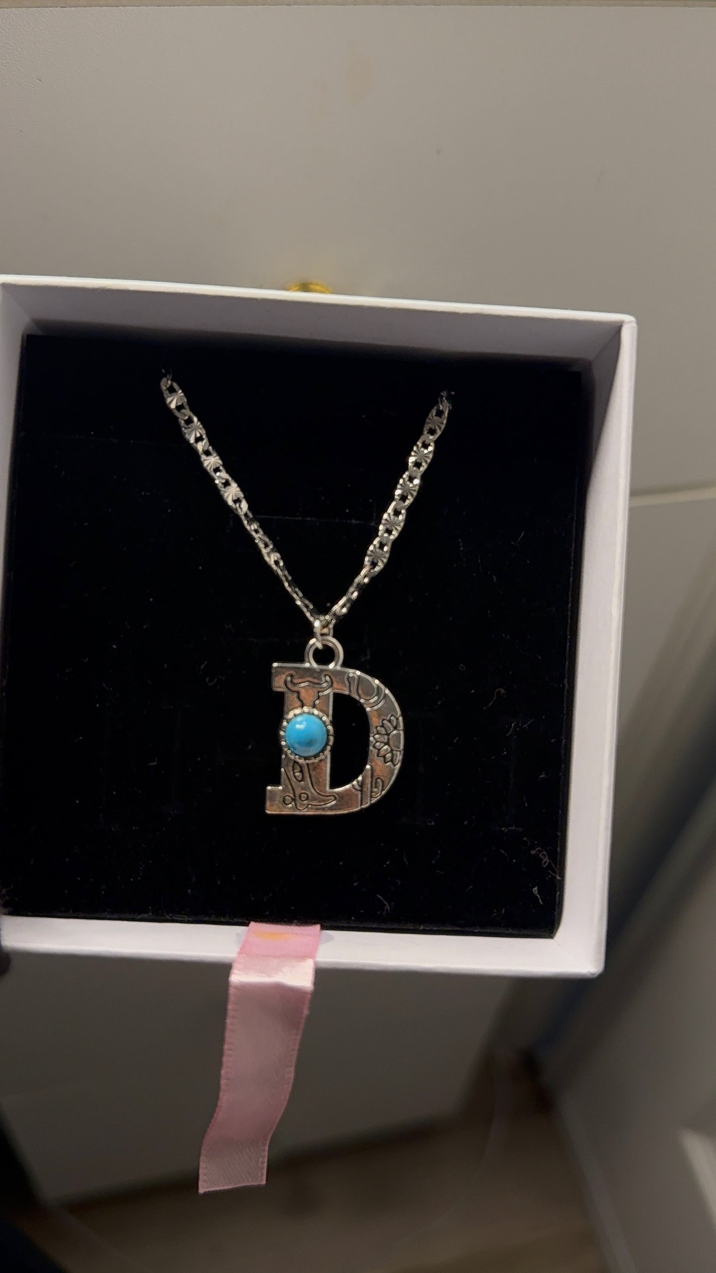 Western initial necklace - All letters available