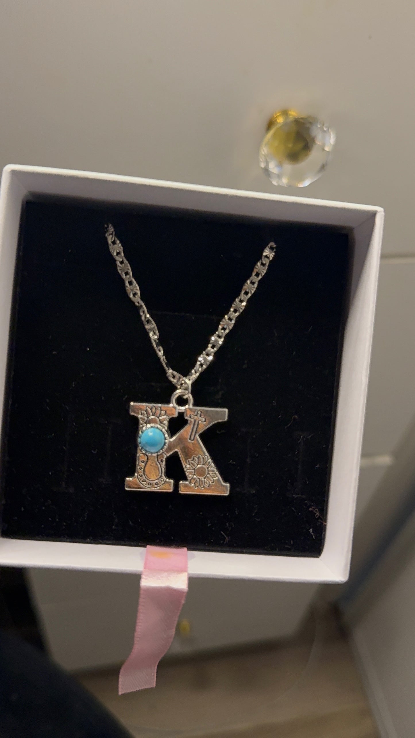 Western initial necklace - All letters available