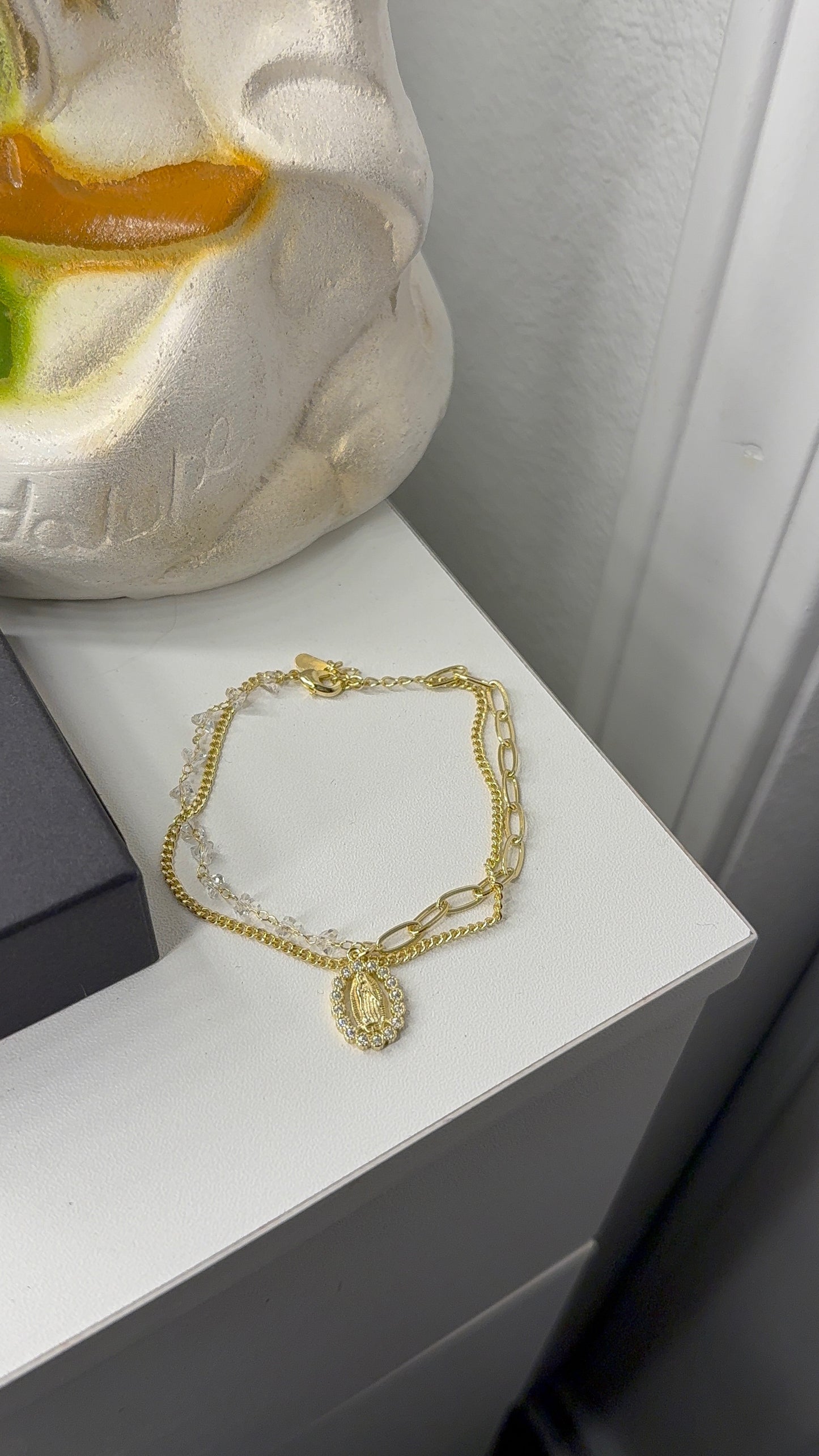 Dainty virgencita bracelet
