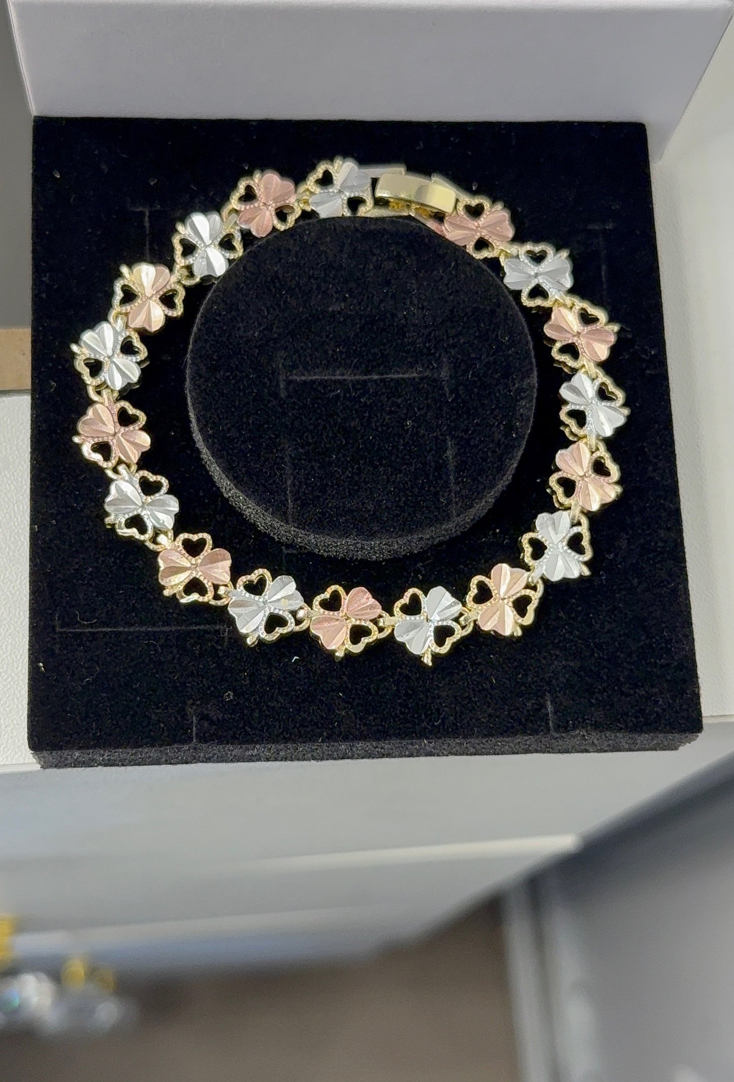 Tricolor clover bracelet