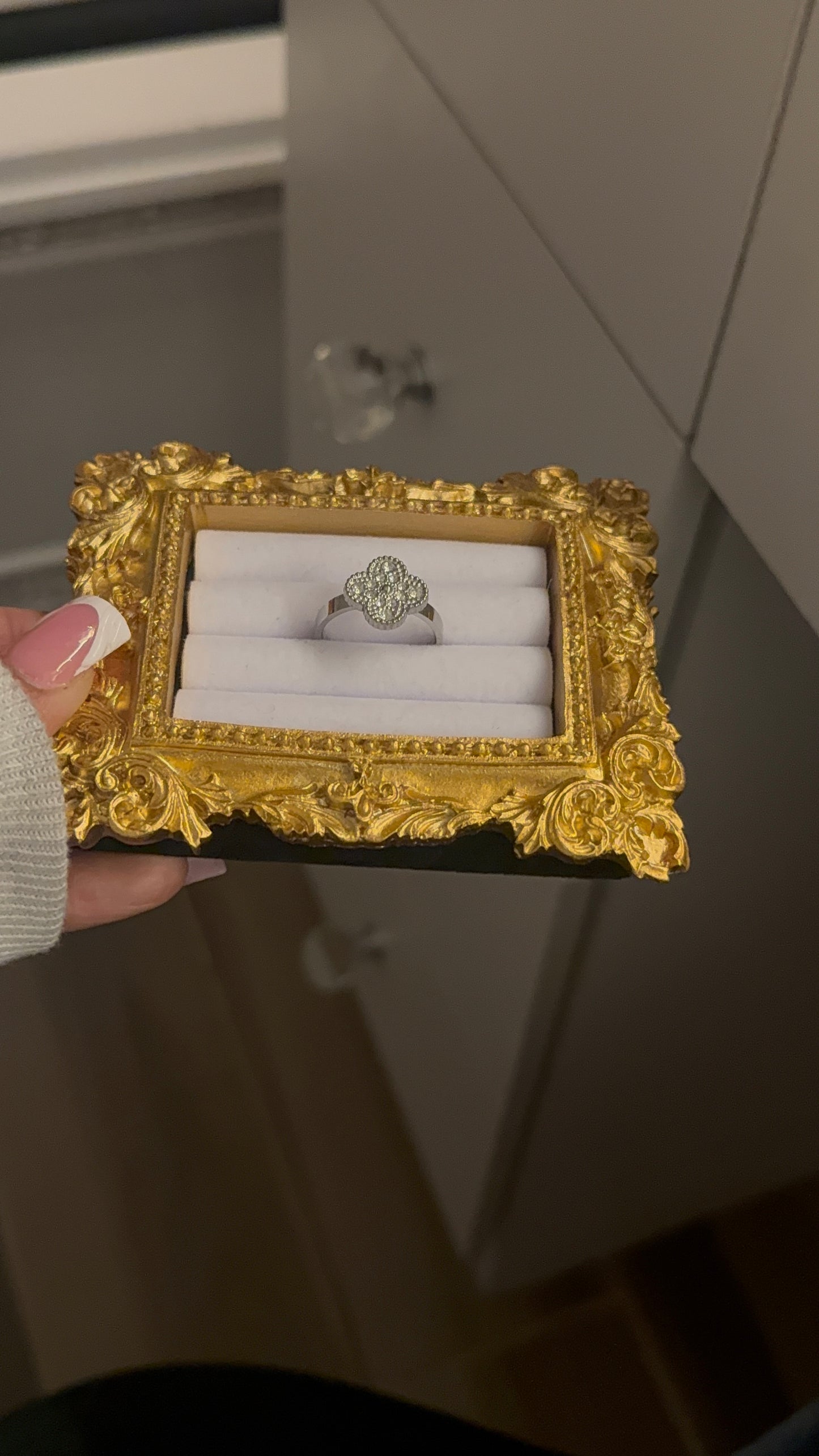 Silver Clover ring