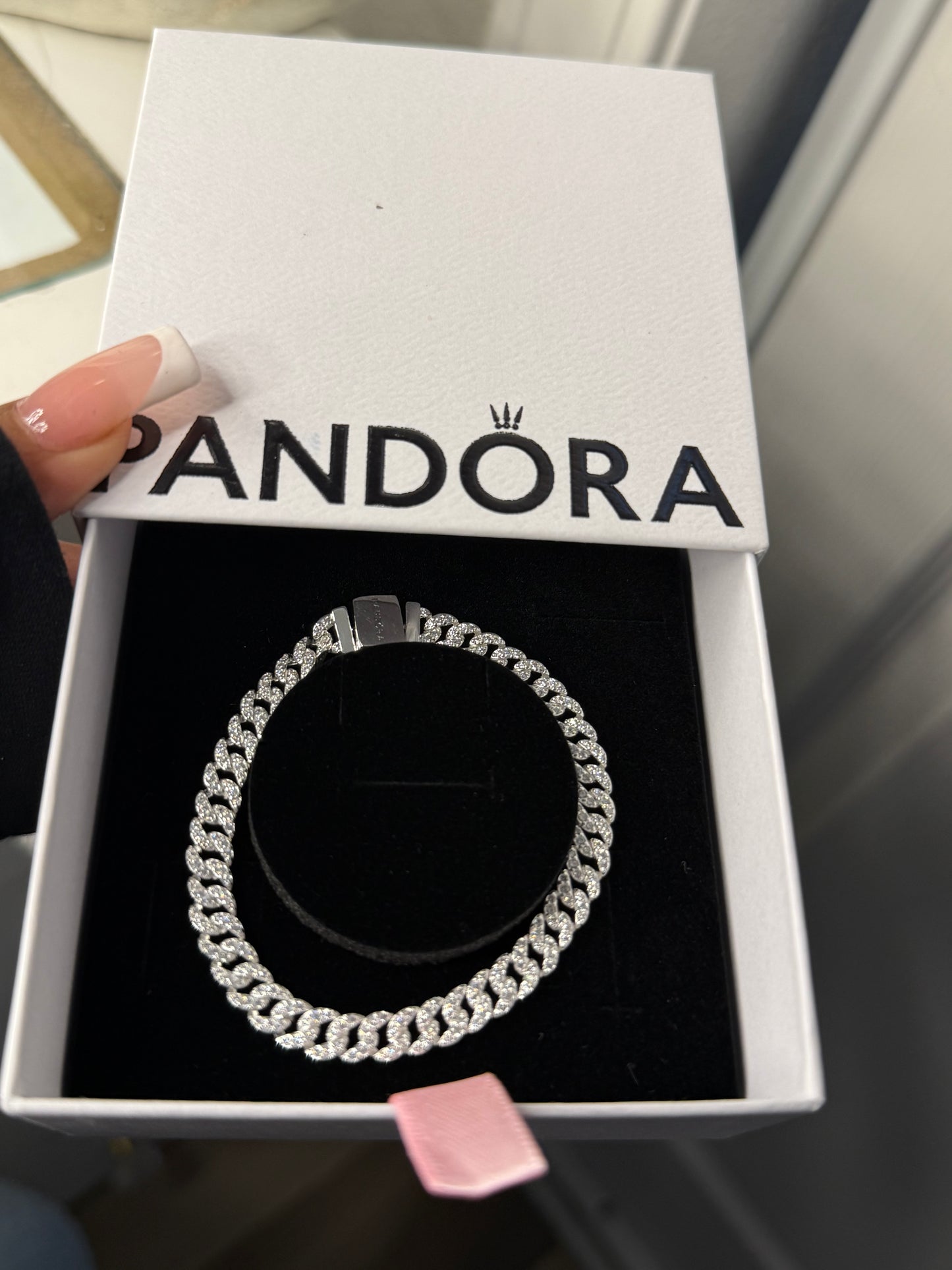 Unisex silver plated bracelet with box
