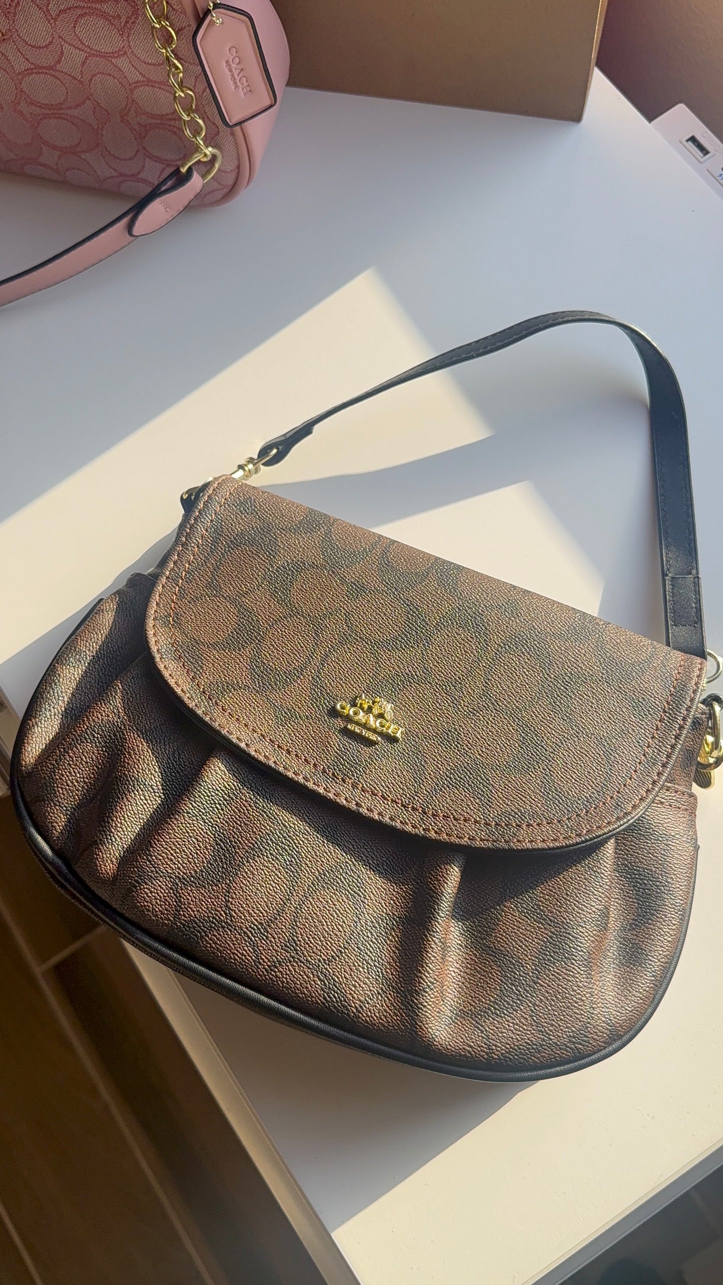 Dark brown purse - ready to ship