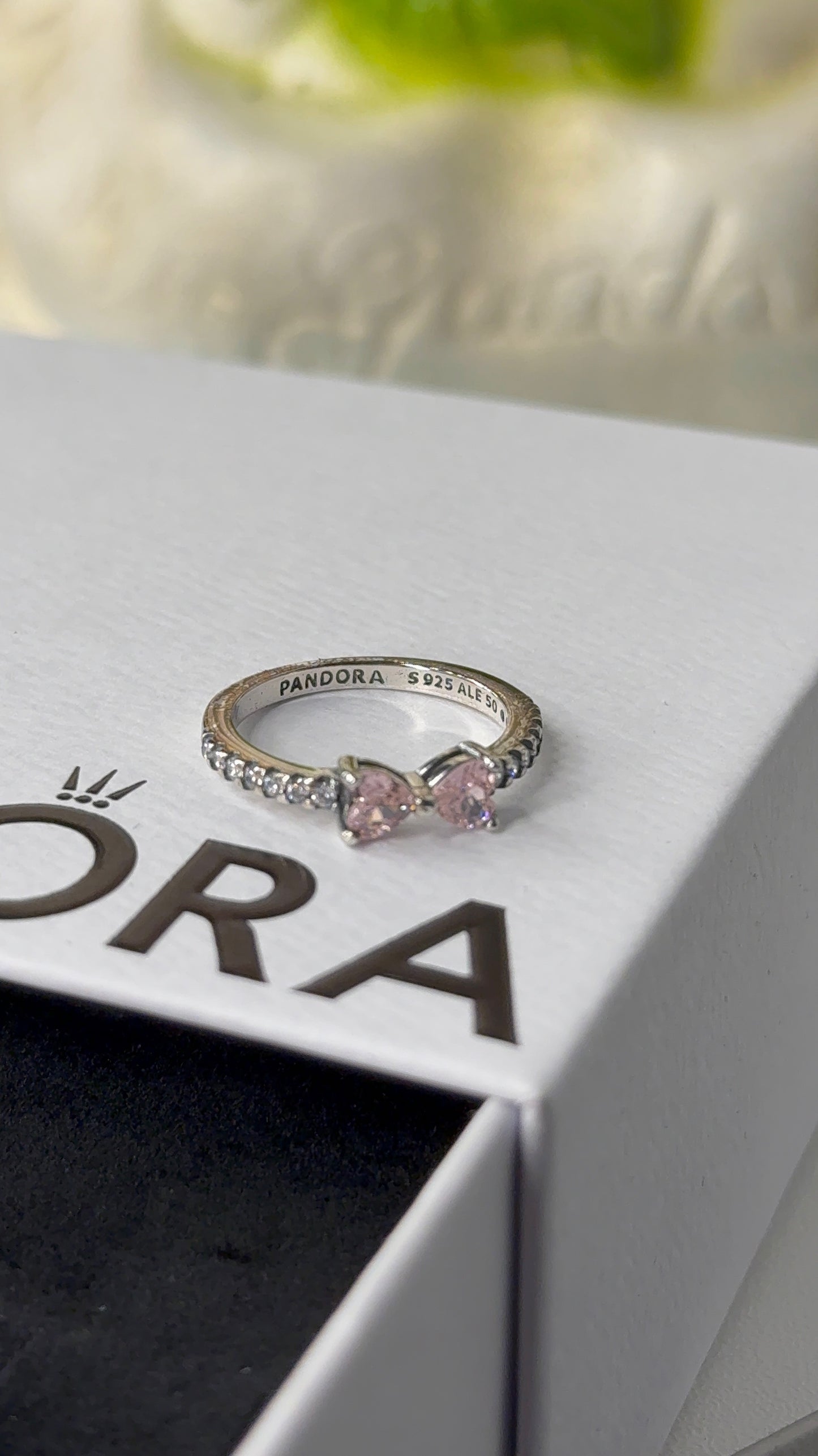 Silver plated bow ring - size 5 , 6 , 7 available