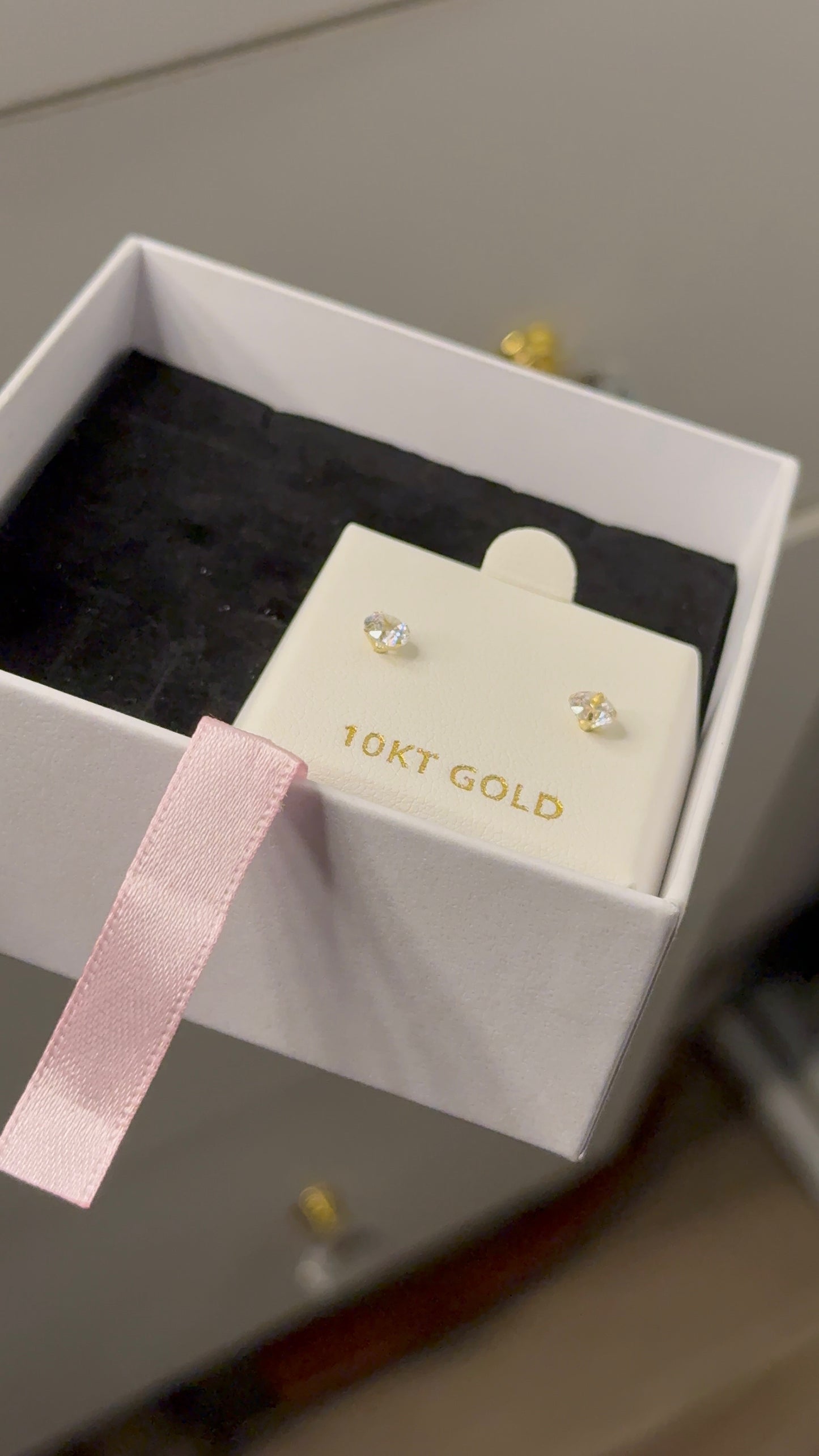 Real 10k gold mini stud earrings