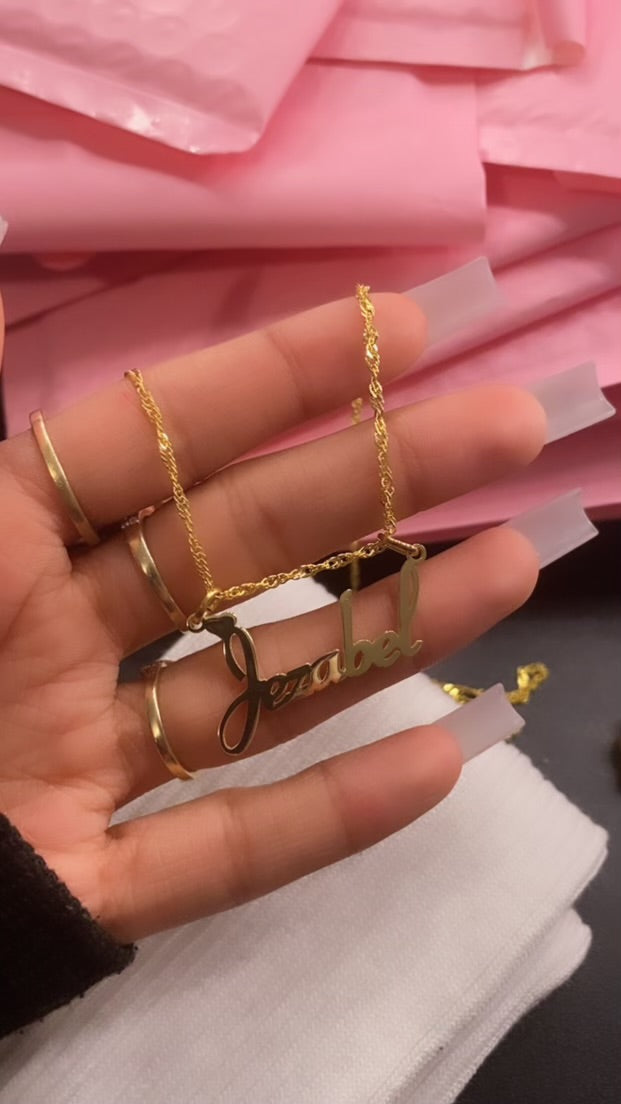 Dainty Personalized name necklace (chain included)