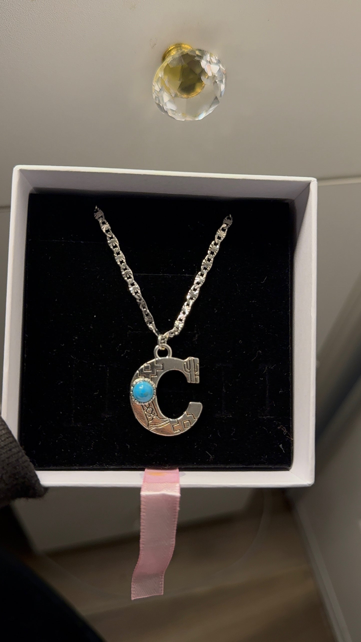 Western initial necklace - All letters available