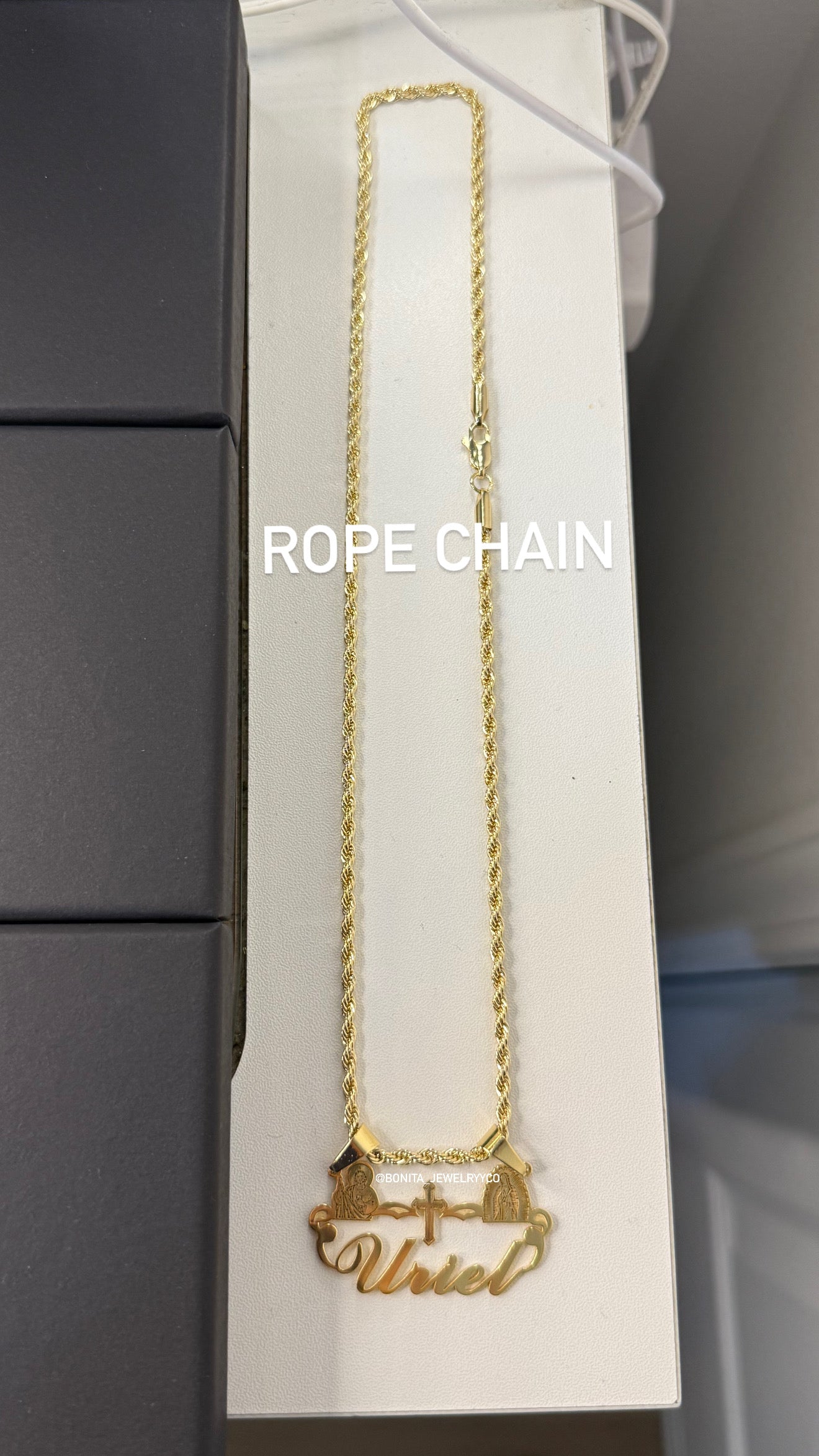 Personalized name necklace - religious
