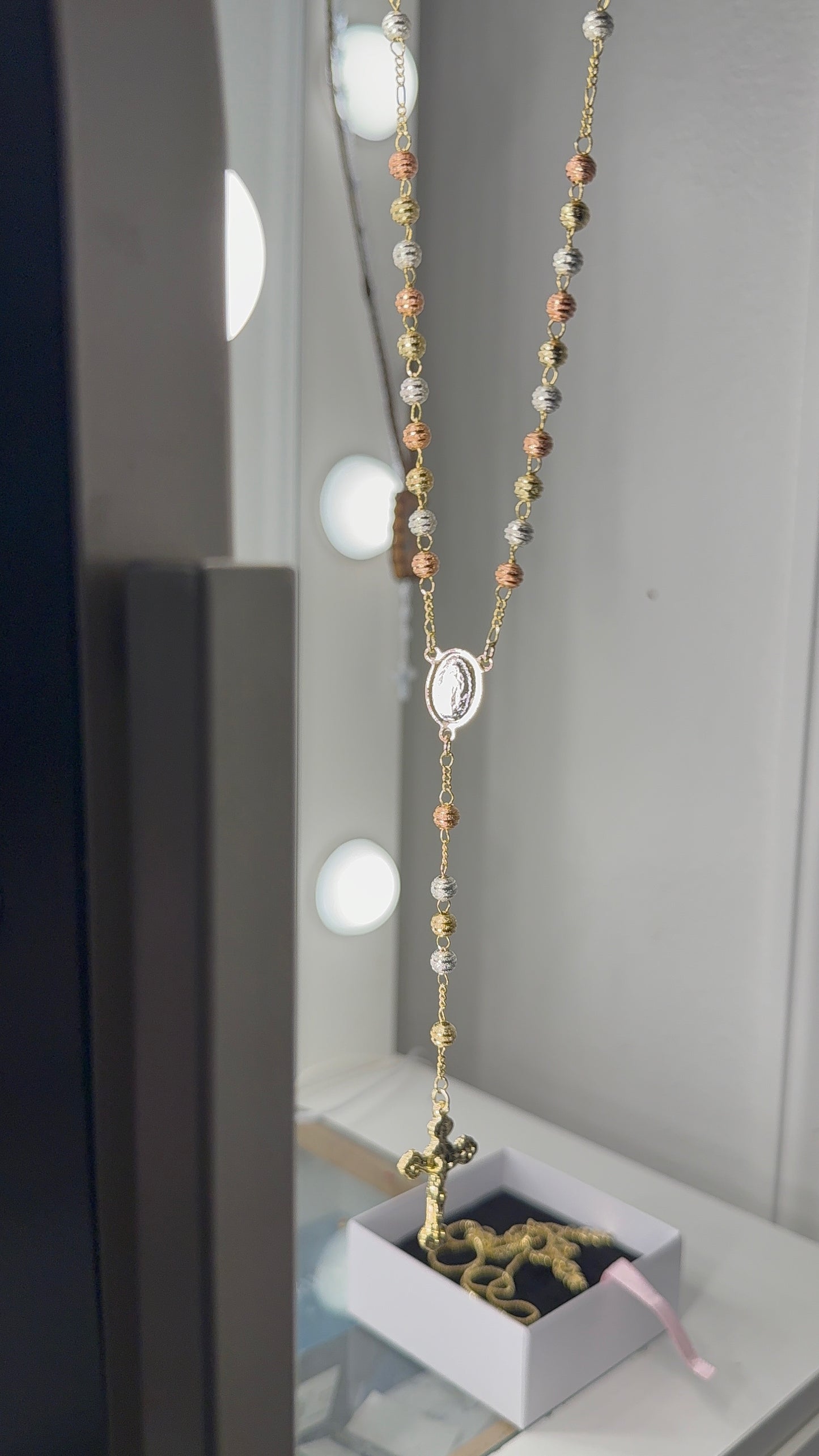 14k gold plated Rosario