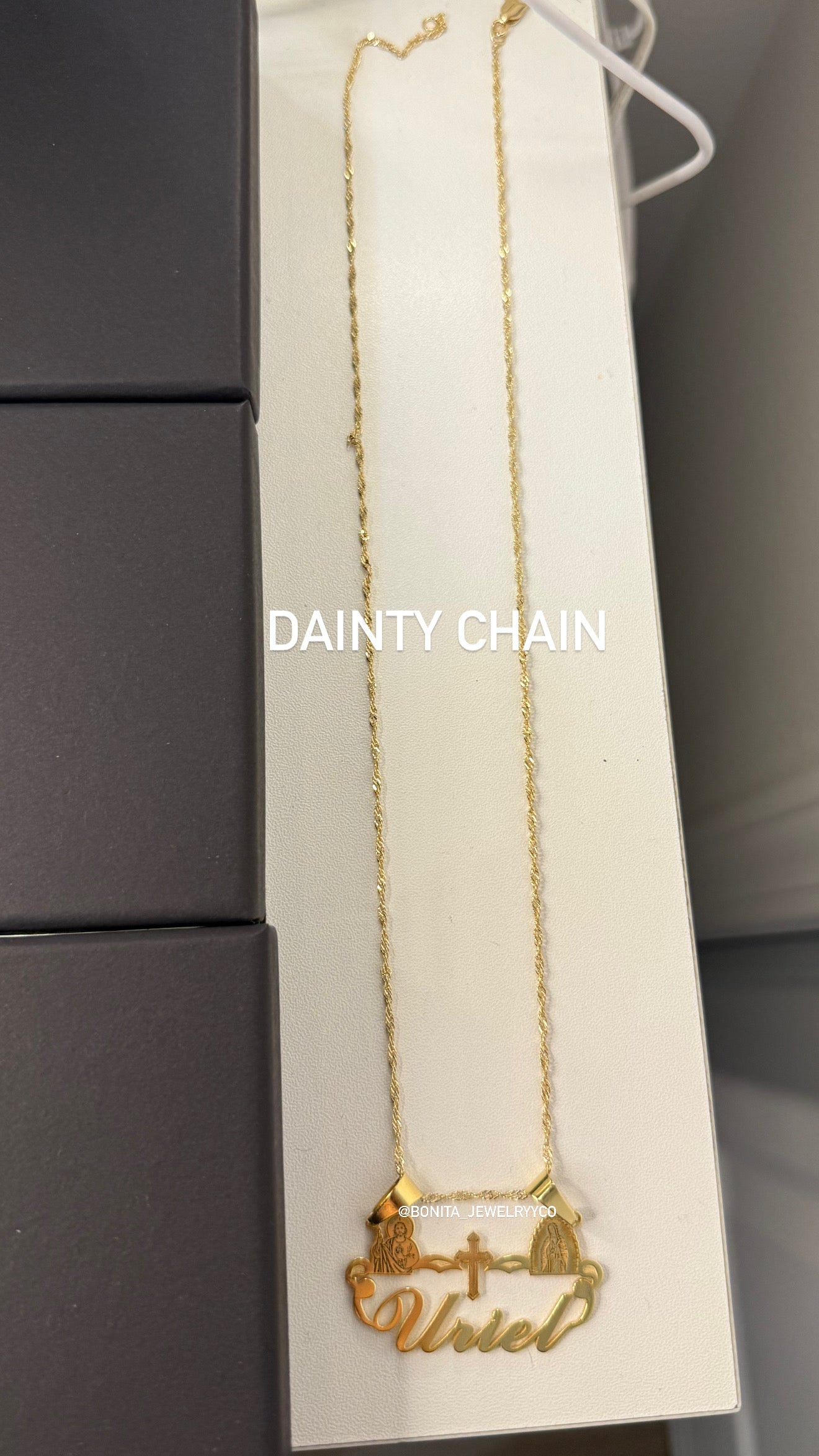 Personalized name necklace - religious
