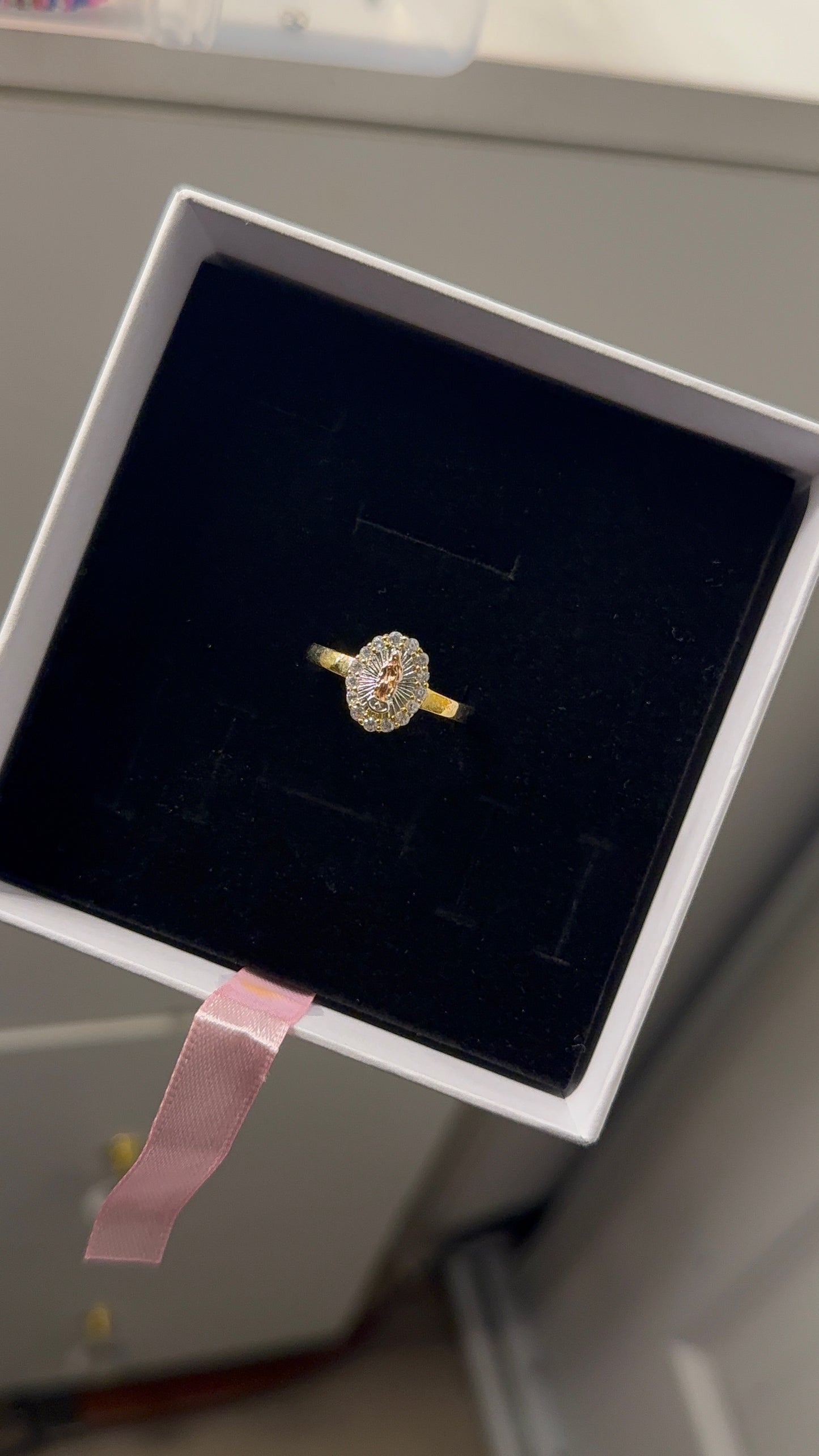 Gold Virgin Mary ring