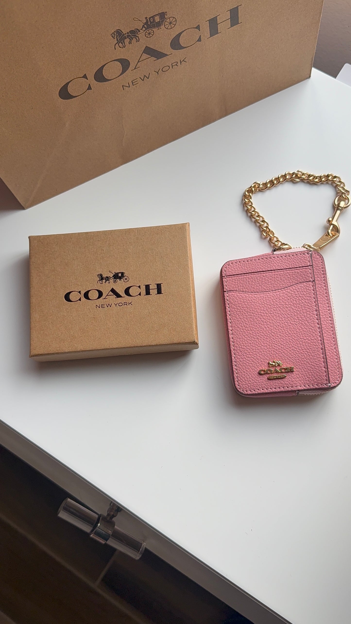 Darker Pink wallet with box - ready to ship