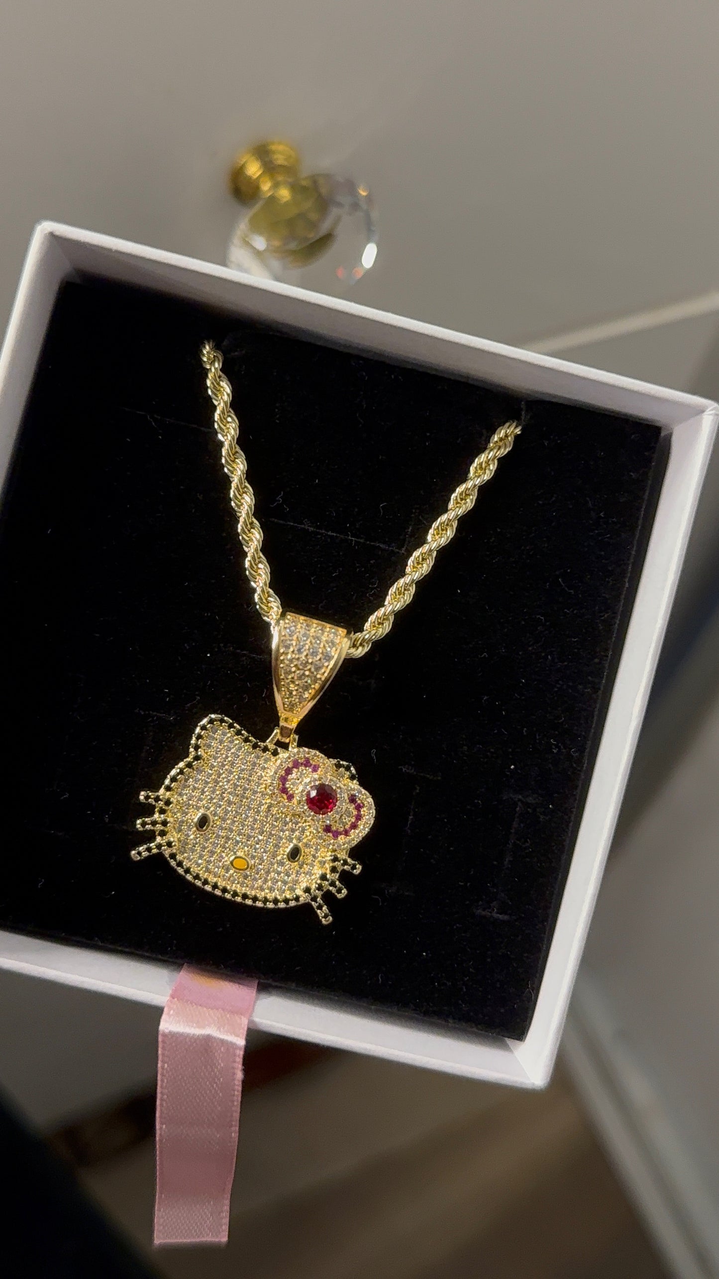 HK pendant with rope chain