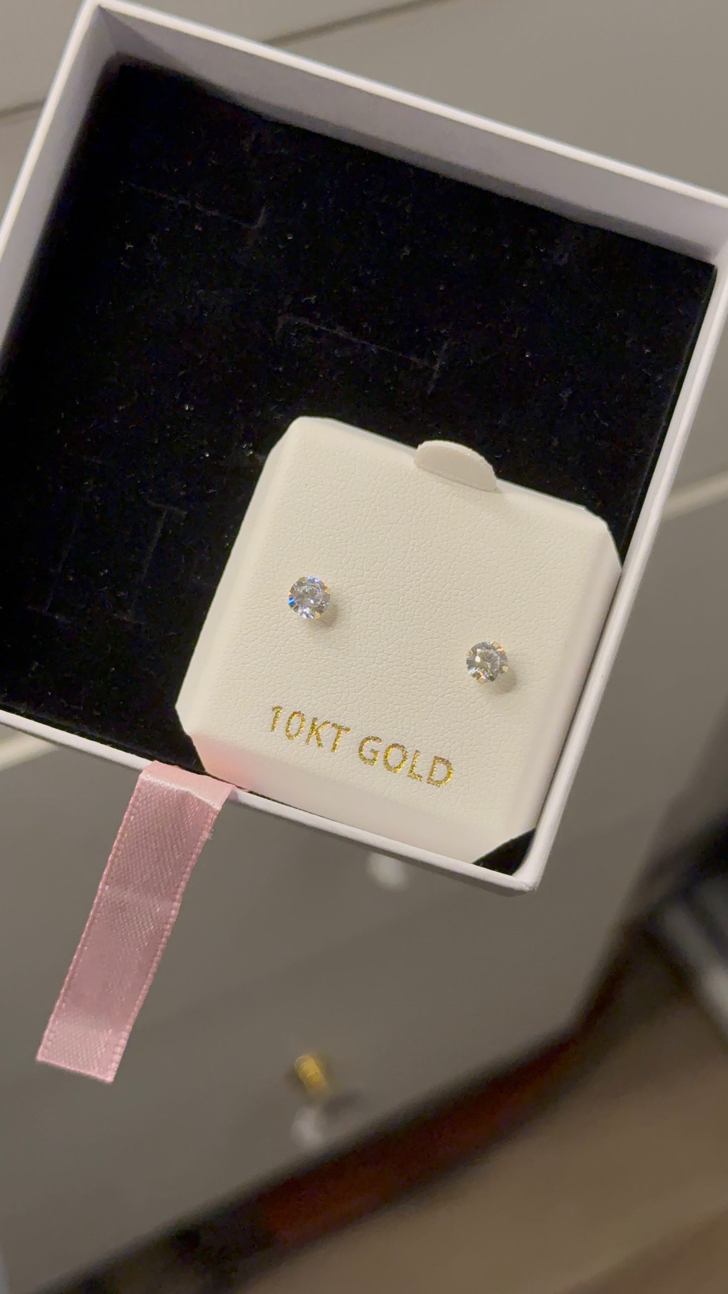 Real 10k gold mini stud earrings