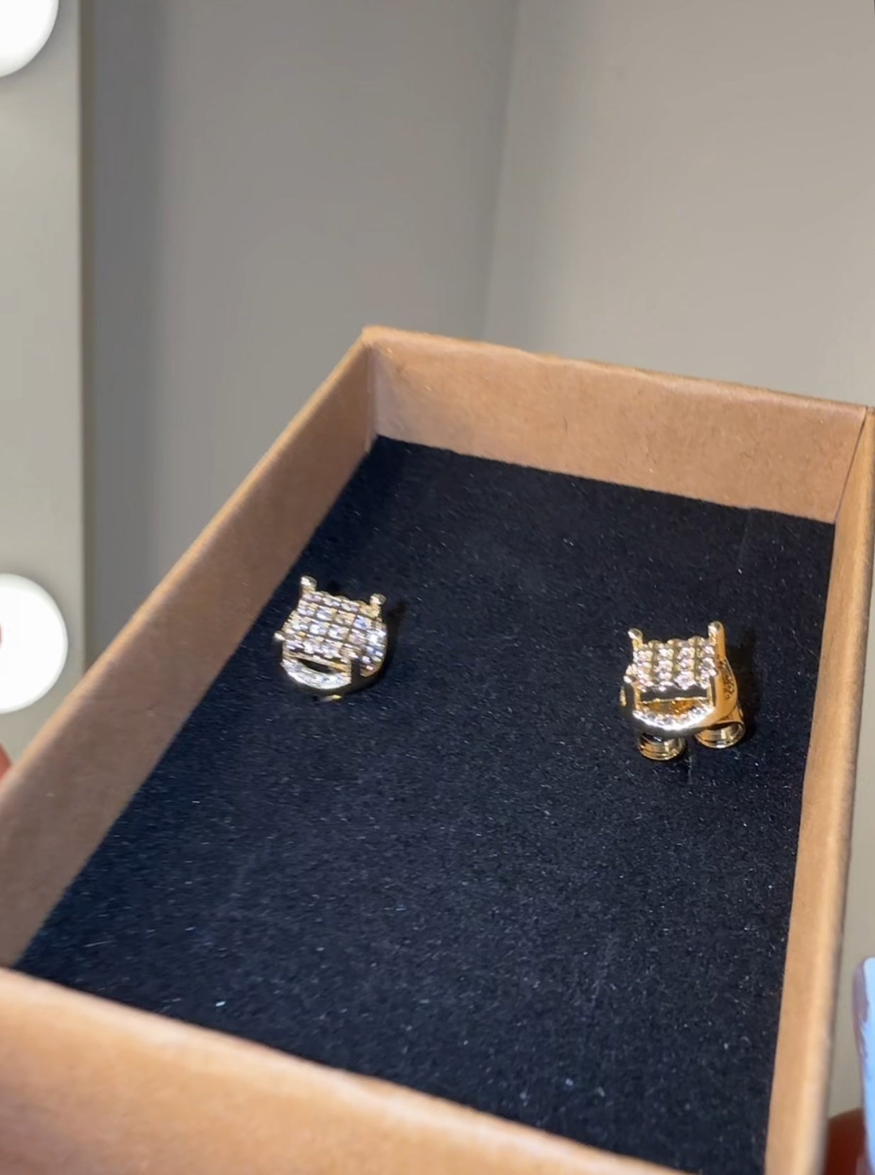 14K gold plated unisex earrings