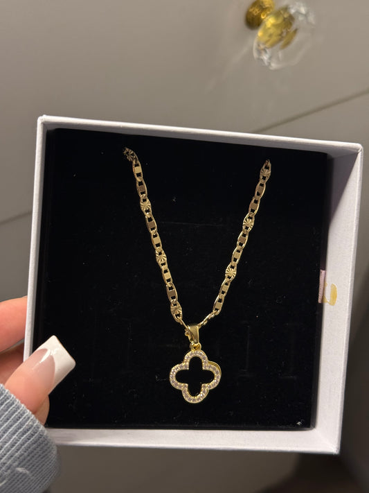 Black clover necklace