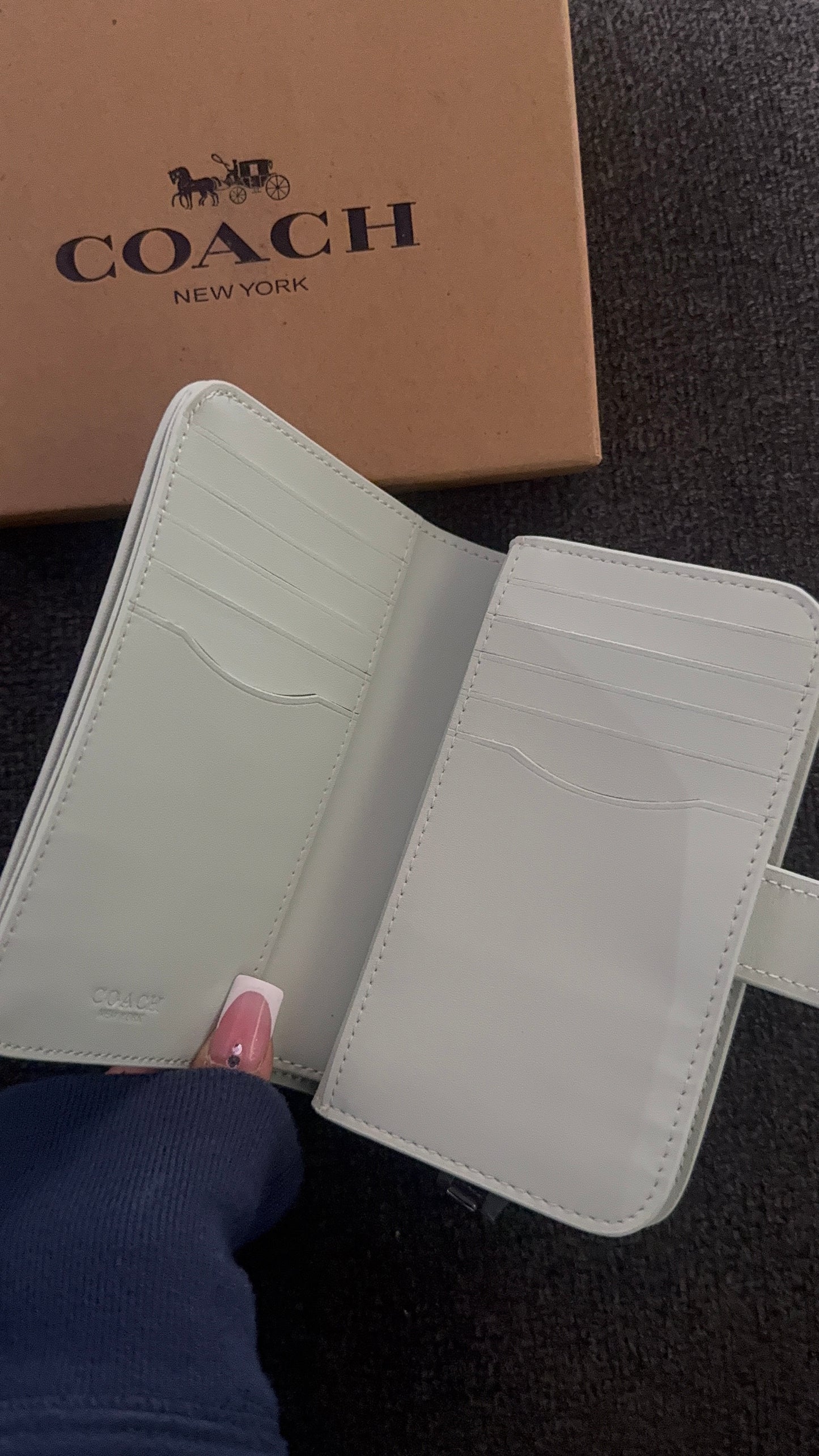 Blue wallet with box - ready to ship