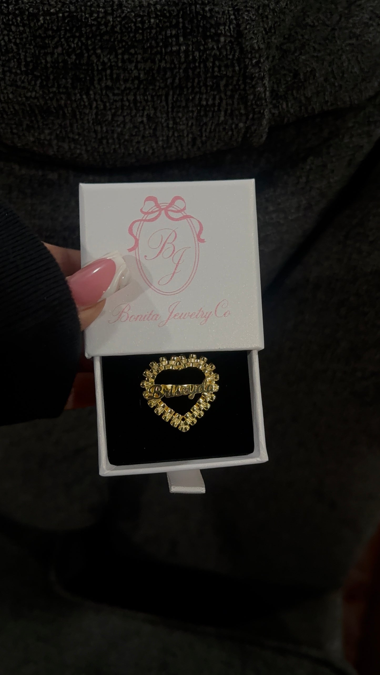 Personalized heart Rolex chain ring | all sizes available