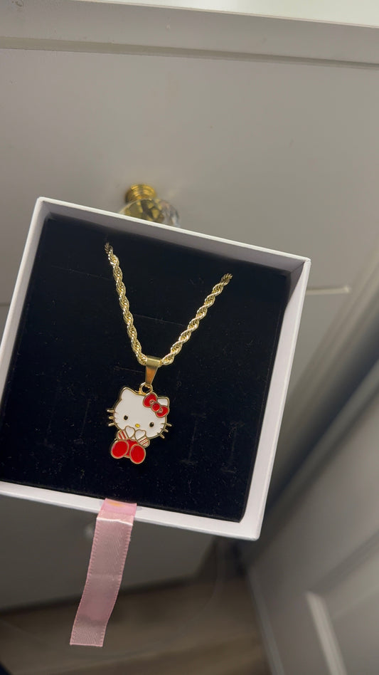 Gold plated hk pendant with rope chain  