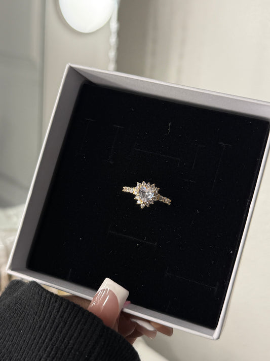14K gold plated heart ring (size 6,7,8 available)