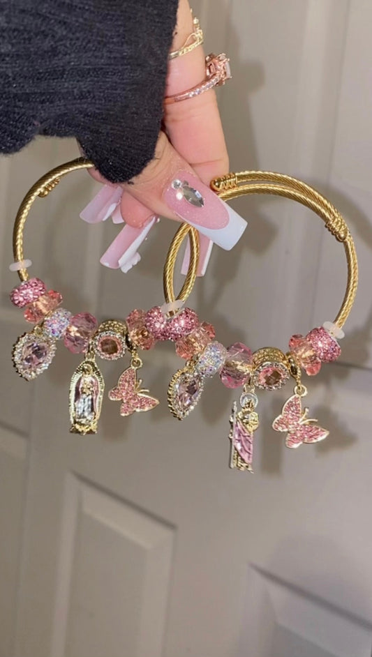 Pink charm bracelet