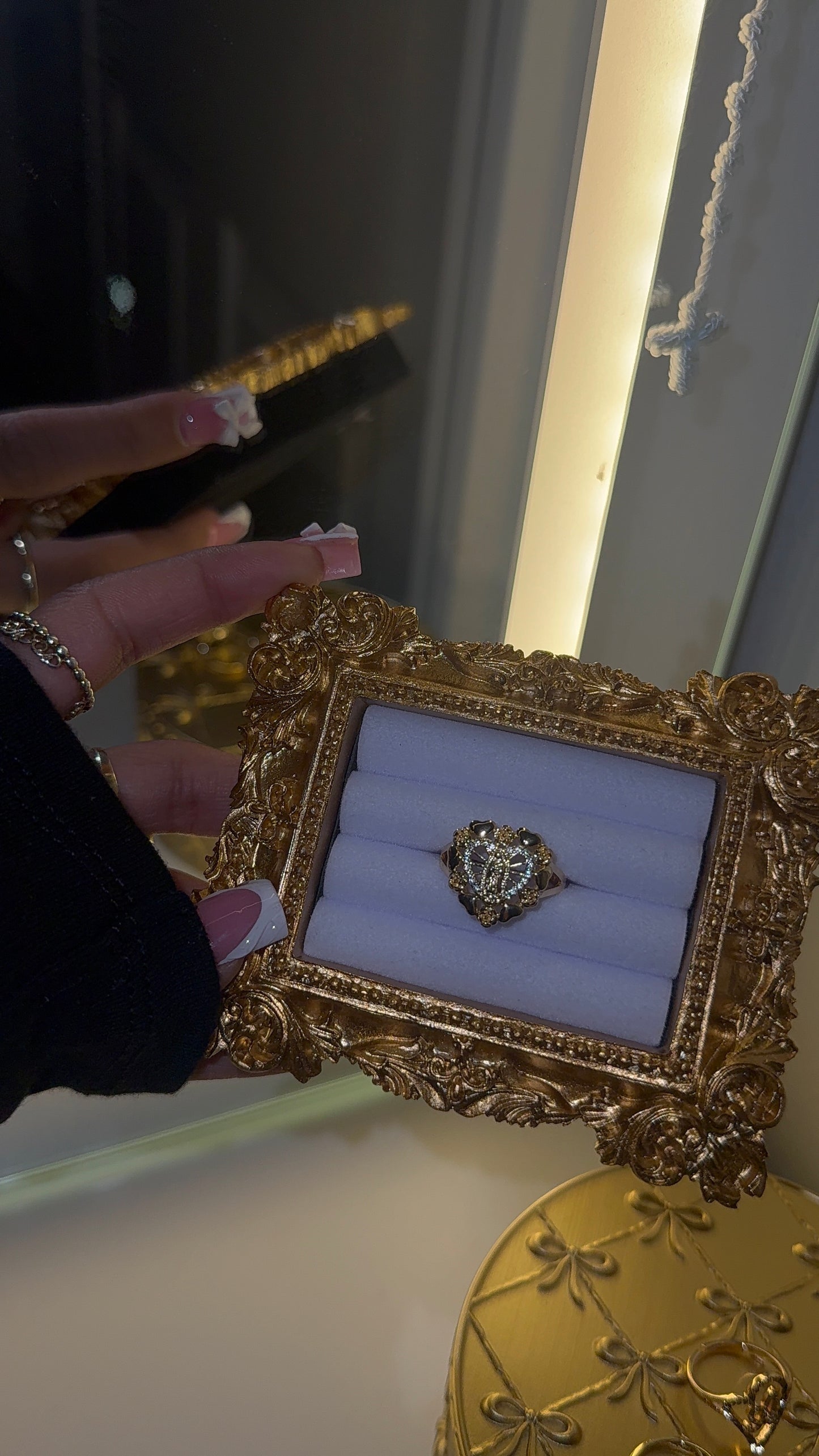 All gold Virgen mary ring