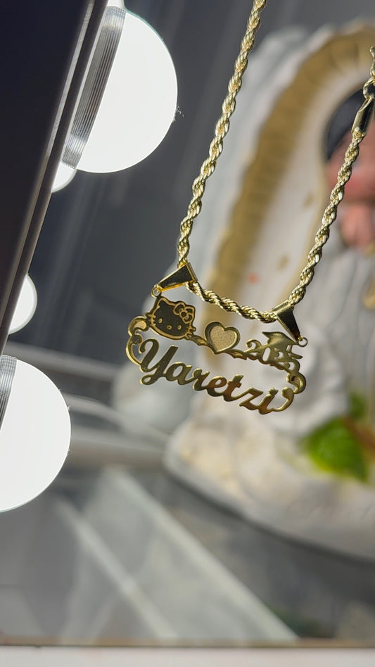 HK personalized graduation name necklace 👩‍🎓