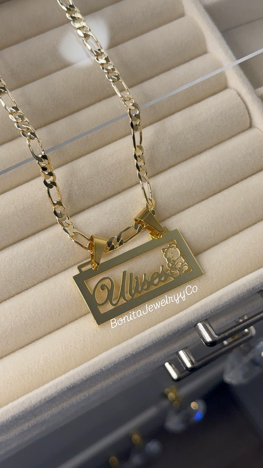 Winnie Pooh personalized name necklace