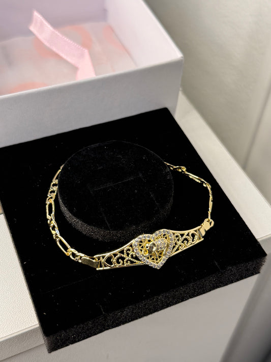 Gold plated elephant bracelet