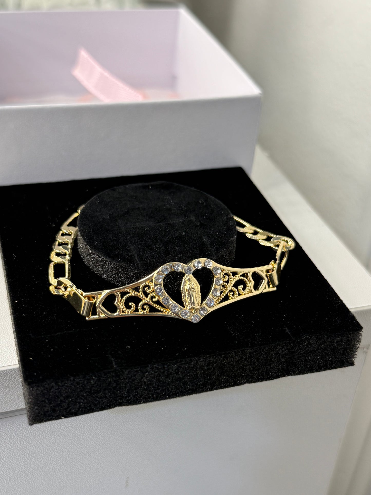 Virgin Mary heart bracelet