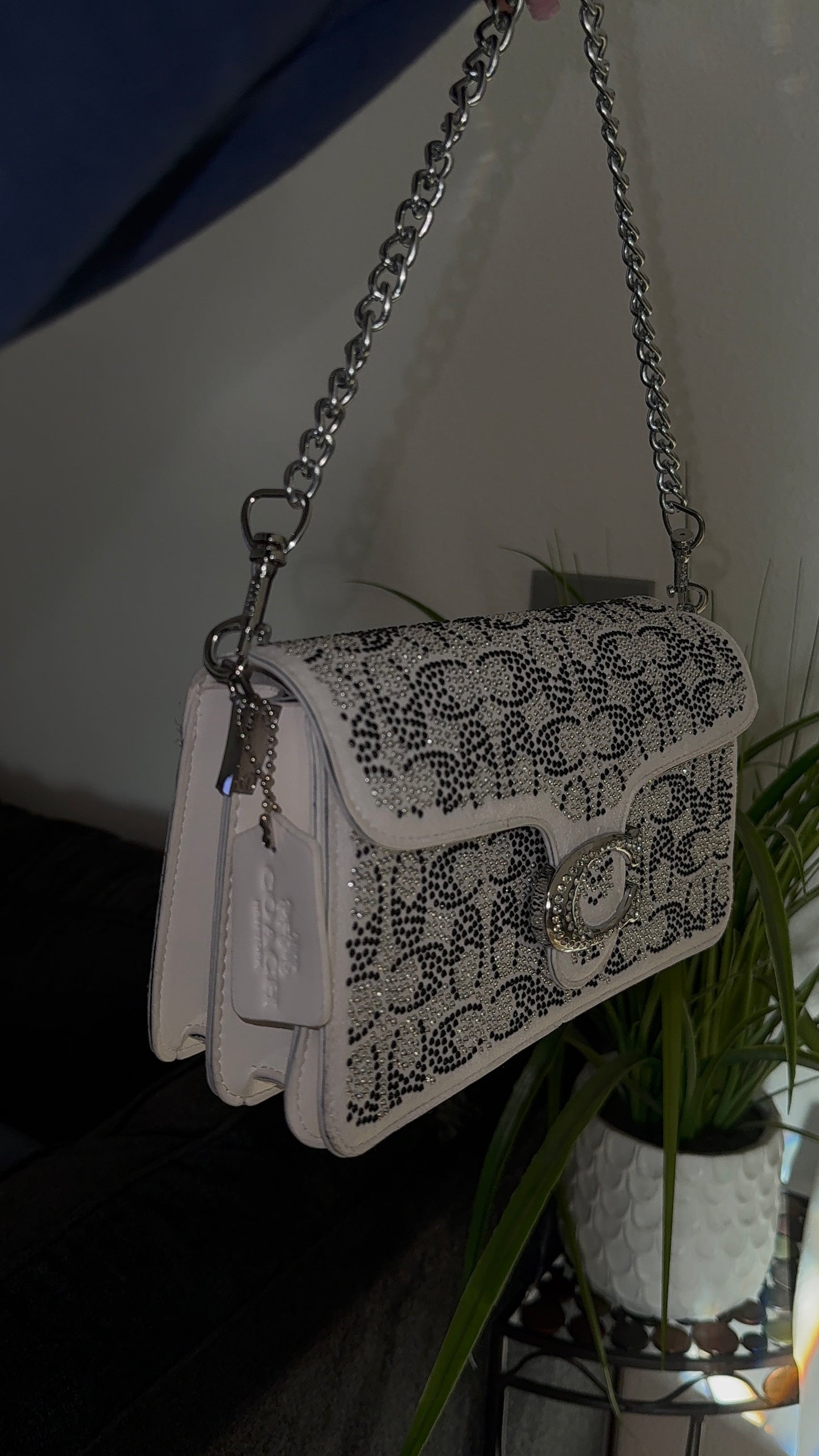 Sparkly white purse