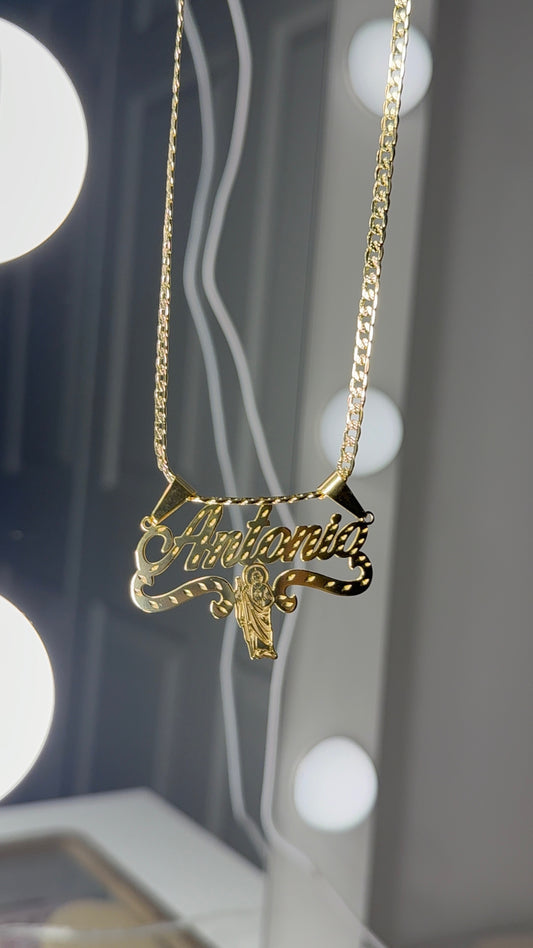 Personalized sanjudas name necklace