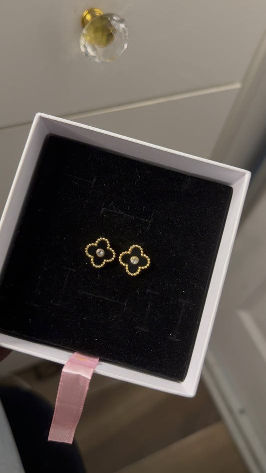Black clover earrings
