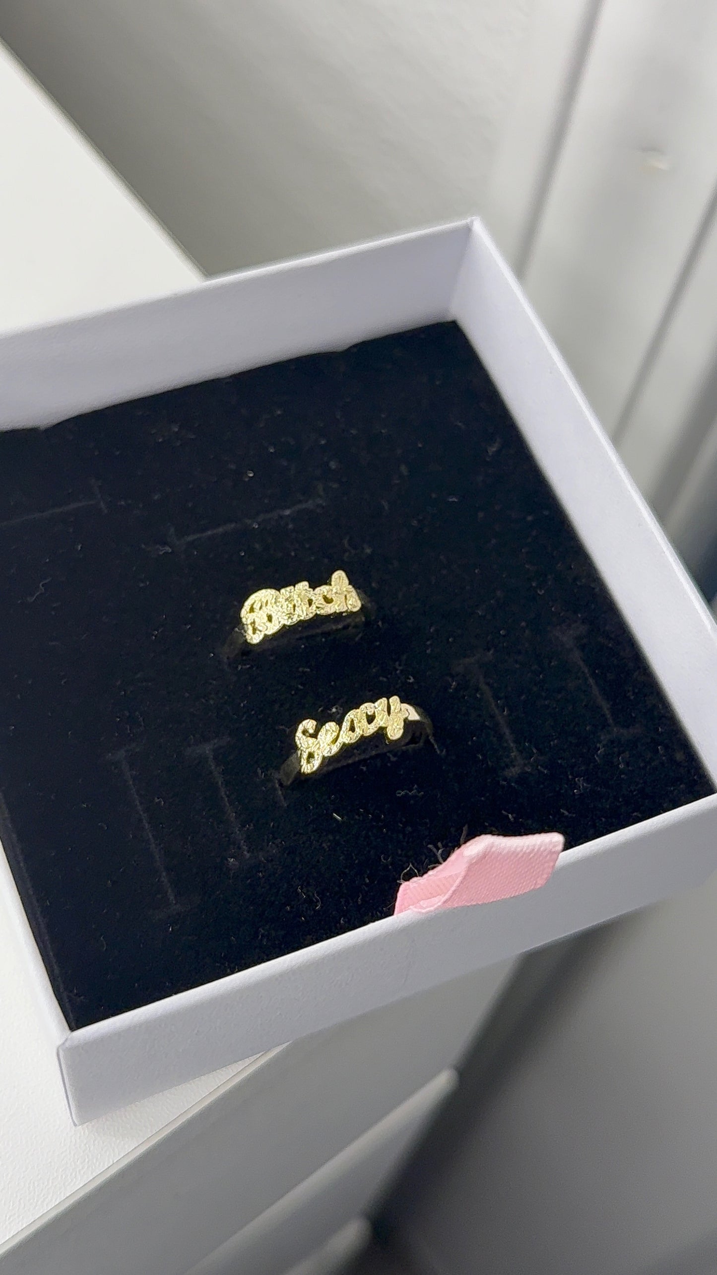 Gold plated bling rings