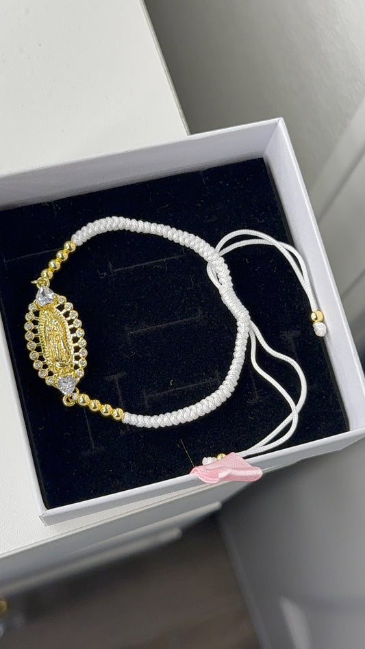 Virgin Mary adjustable string bracelet
