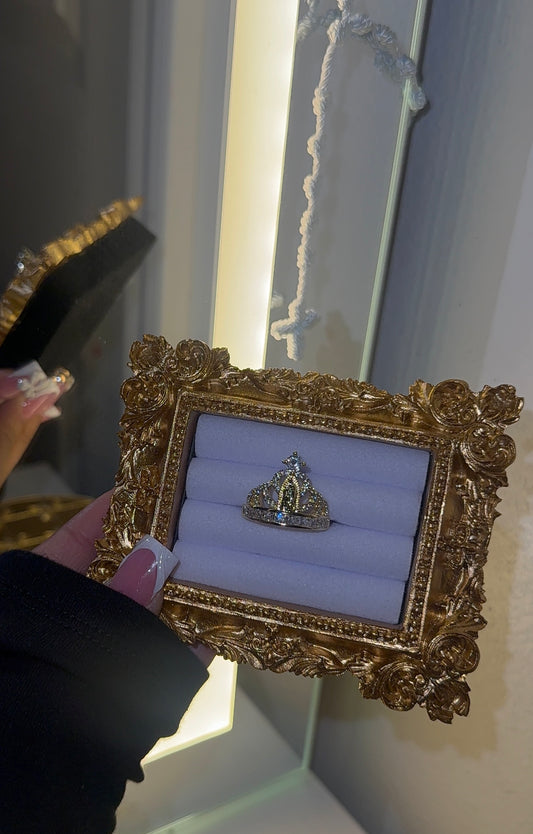 Adjustable Virgin Mary crown ring