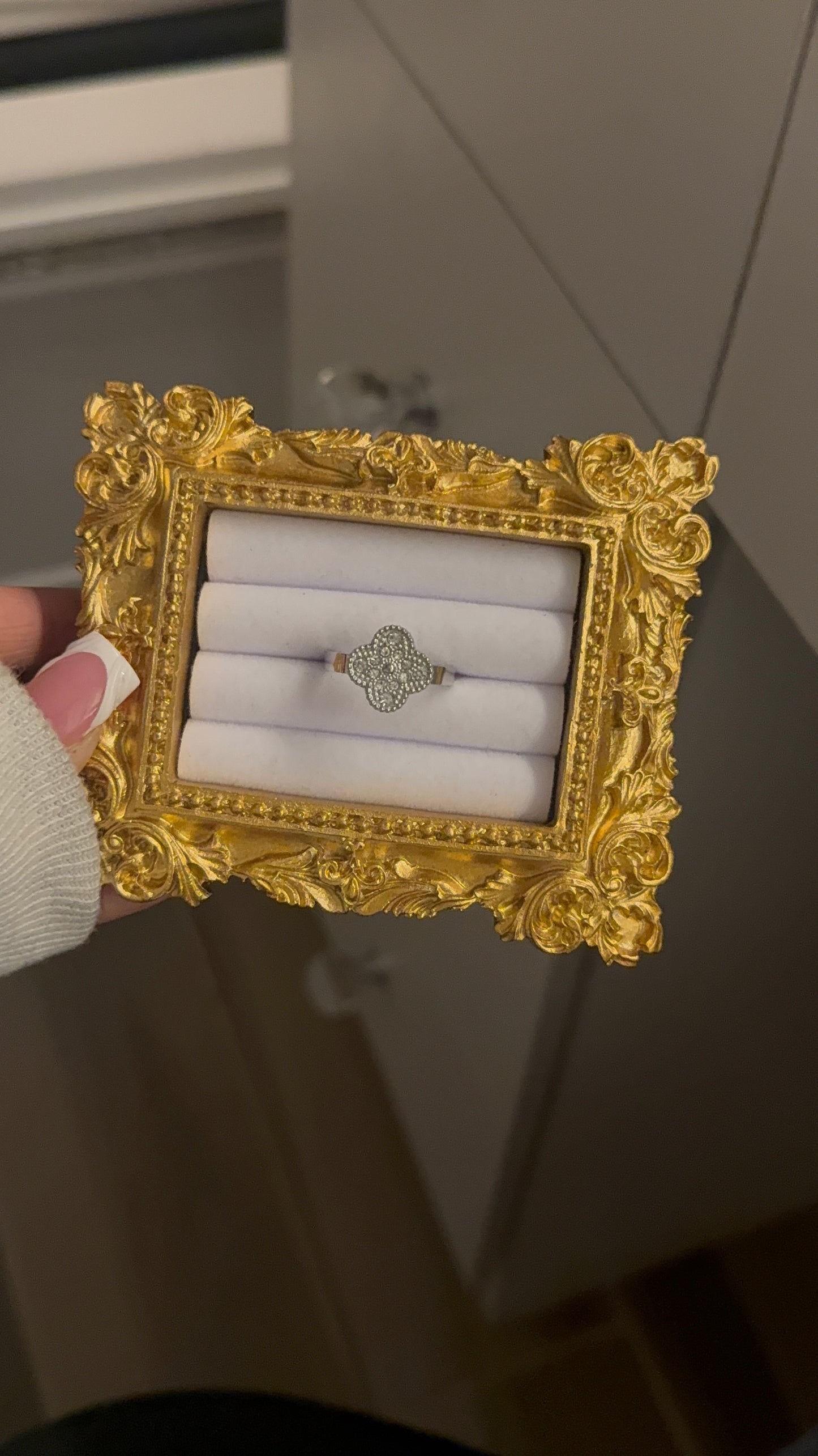 Silver Clover ring