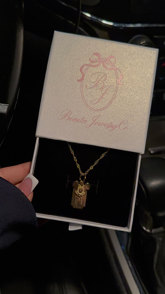 Personalized Ticket necklace