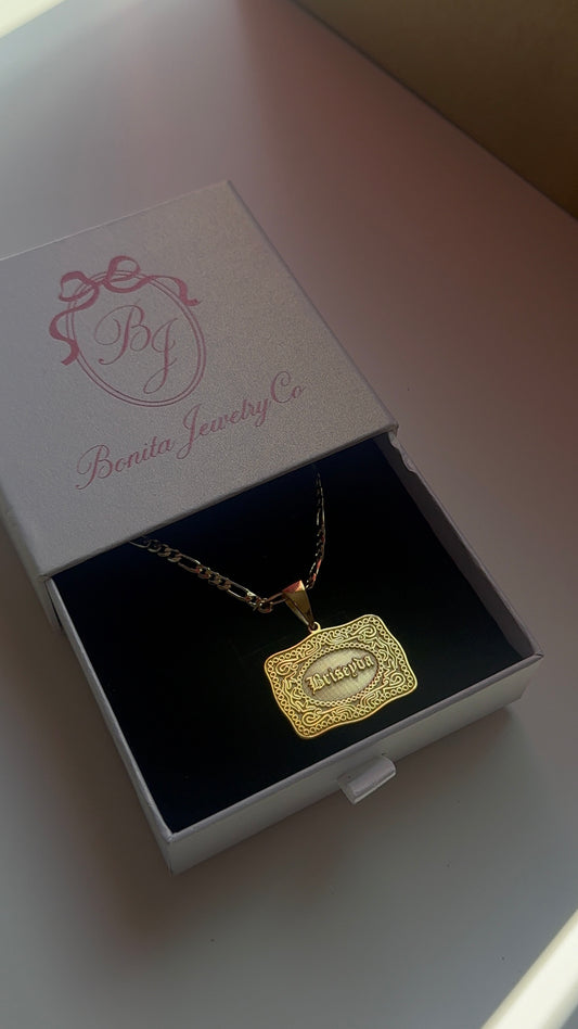 Personalize Western name necklace