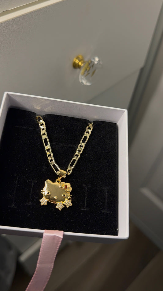 HK star pendant with Figaro necklace