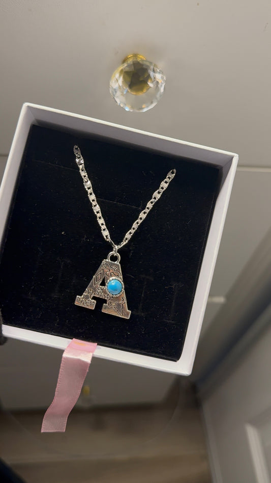 Western initial necklace - All letters available