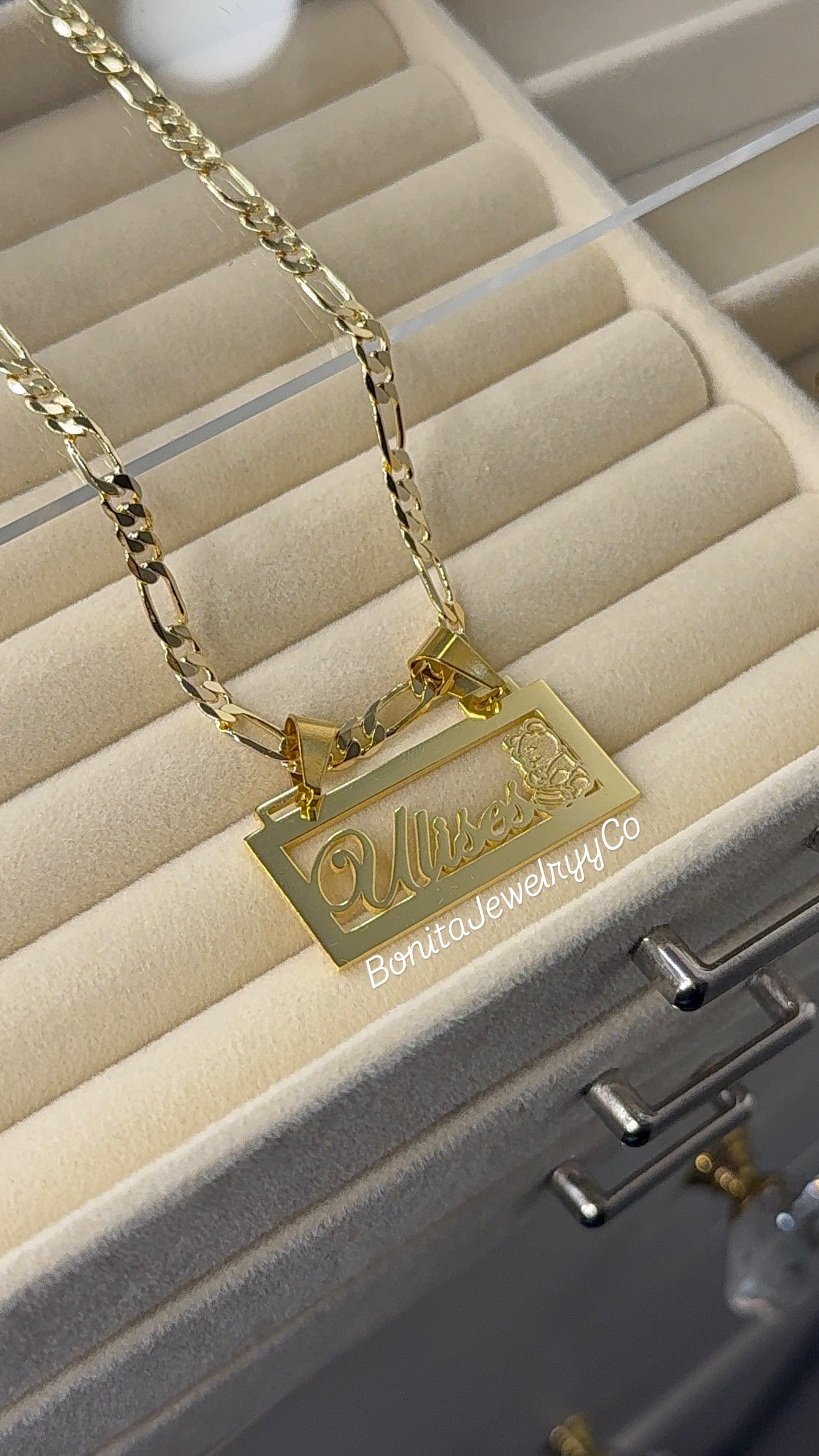 Winnie Pooh personalized name necklace