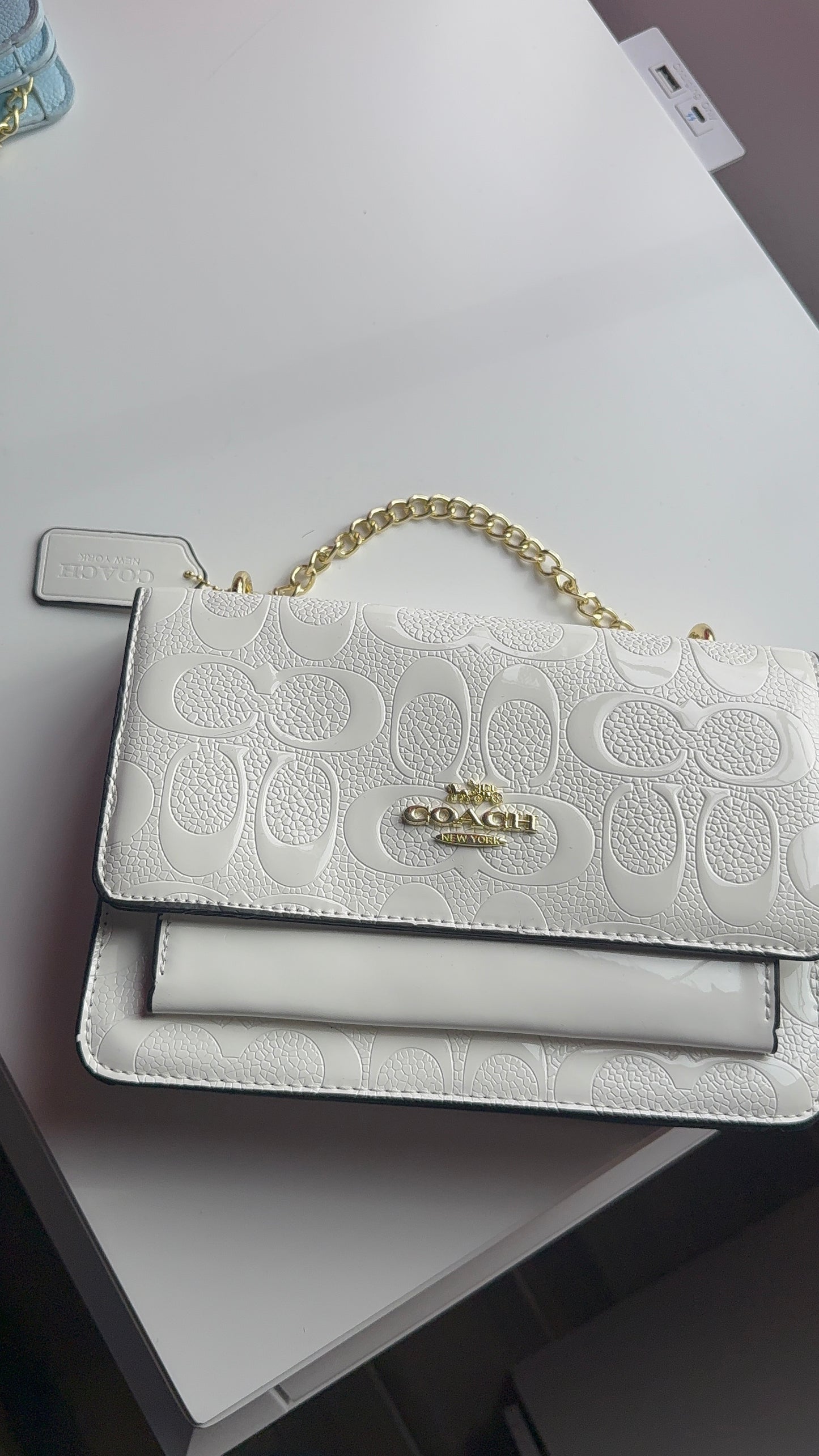 White purse