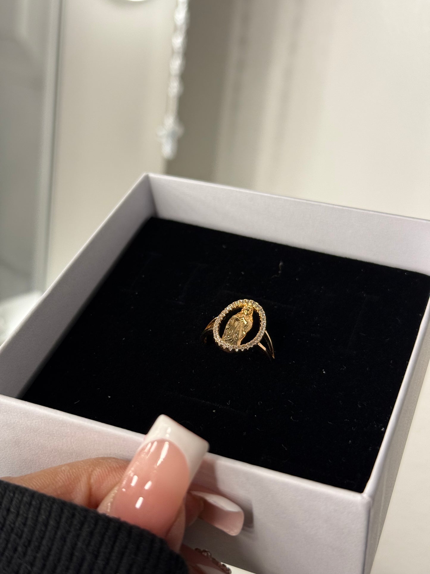 Gold plated Virgin Mary ring ( only size 6 available )
