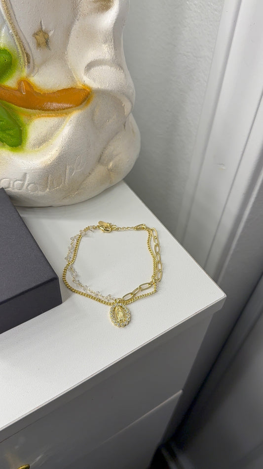 Dainty virgencita bracelet
