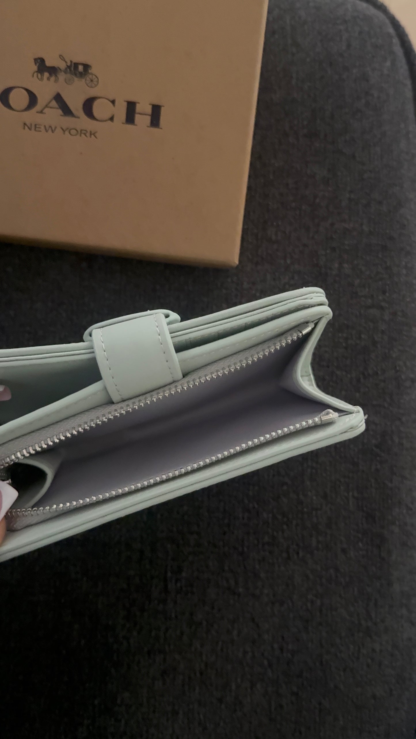 Blue wallet with box - ready to ship