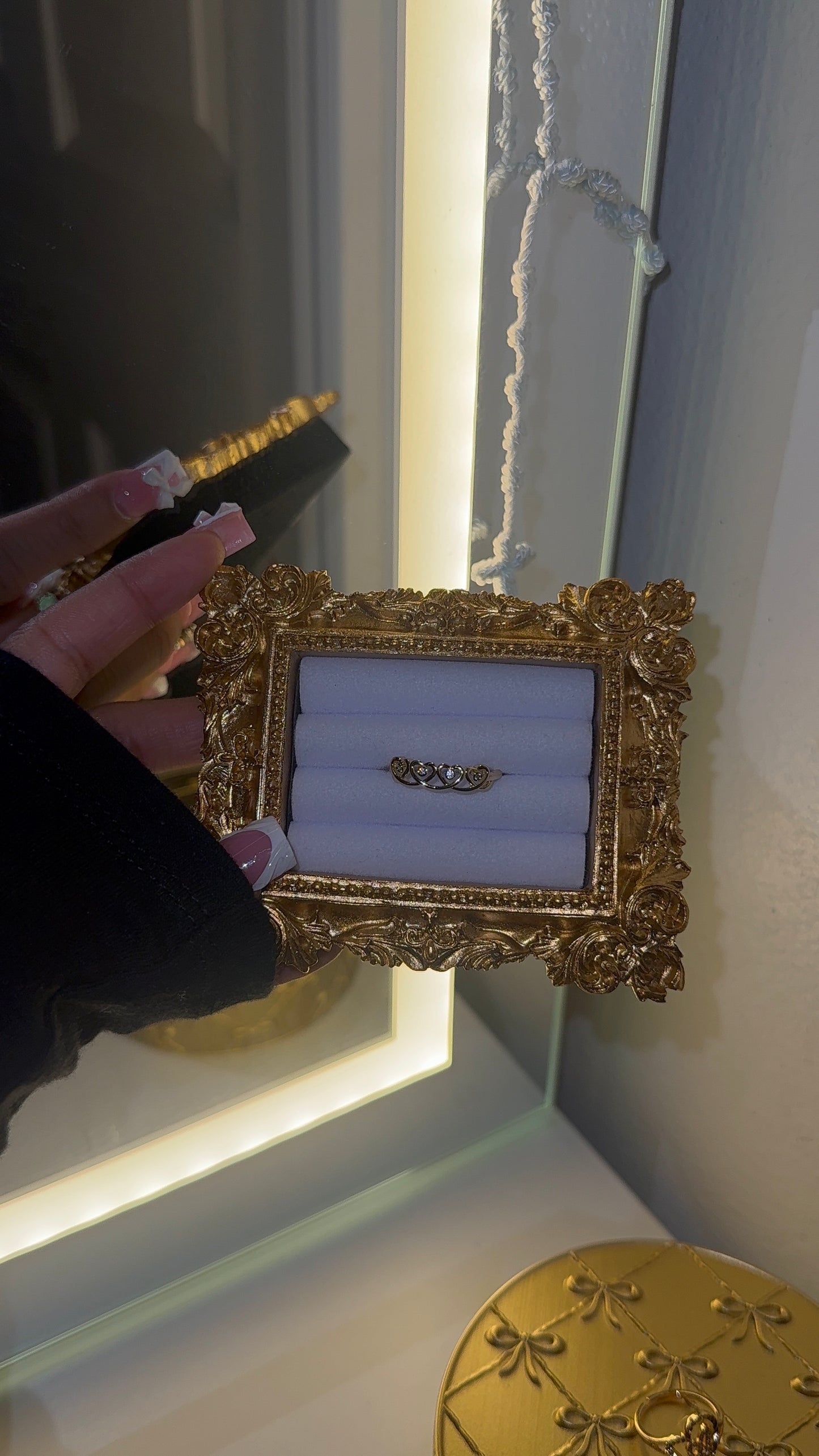 Gold plated heart ring